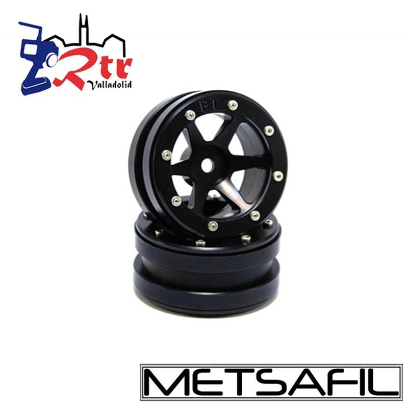 Llantas 1.9 beadlock Metsafil PT-Slingshot Negro/Negro (2 Unidades)