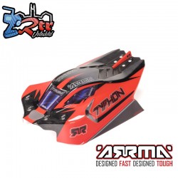 1-8 Clipless Painted Decaled Body  Black: TYPHON 4X4