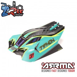 1-8 Clipless Painted Decaled Body  Green-Yellow: TYPHON 4X4