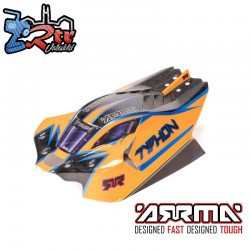 1-8 Clipless Painted Decaled Body  Orange: TYPHON 4X4