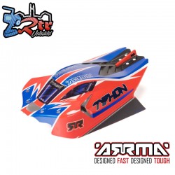 1-8 Clipless Painted Decaled Body  Red: TYPHON 4X4