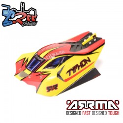 1-8 Clipless Painted Decaled Body  Yellow-Red: TYPHON 4X4