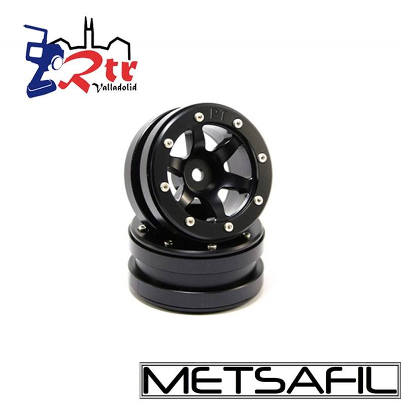 Llantas 1.9 beadlock Metsafil PT-Wave Negro/Negro (2 Unidades)