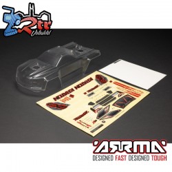 1-8 Clear Body with Decals: KRATON 6S BLX V6 Body