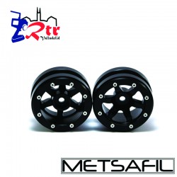 Llantas 1.9 beadlock Metsafil PT-Wave Negro/Negro (2 Unidades)