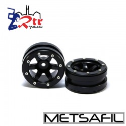 Llantas 1.9 beadlock Metsafil PT-Wave Negro/Negro (2 Unidades)
