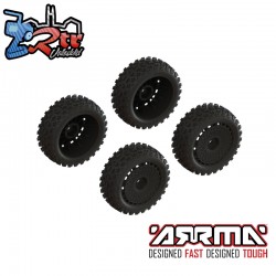 dBoots '2-HO' Tire Set Glued (Black) (4 Unidades)