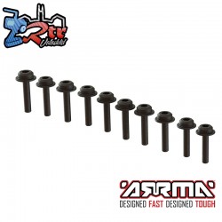 Flanged Cap Head Screw M2x12mm (10)