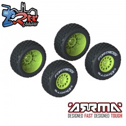 dBoots 'FORTRESS' Tire Set Glued  Yellow (2 Pairs)