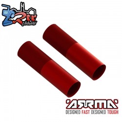 Aluminum Shock Body  24x88mm (Red) (2)