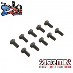Flat Head Hex Machine Screw  M2.5x8mm (10)