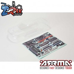 1-10 Clear Body with Decals and Window Masks: GRANITE 4X4...