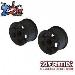 1-10 Front-Rear 2.8 Wheels  14mm Hex  Black (2)