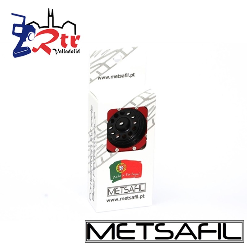 Llantas 1.9 aluminio Crawler beadlock Metsafil Negro/Rojo (2 Unidades)