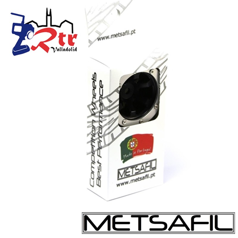 Llantas 1.9 aluminio Crawler beadlock Metsafil Negro/Plata (2 Unidades)