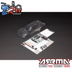 1-10 Clear Body with Decals: VORTEKS 2WD