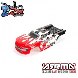 1-10 Painted Trimmed Body with Decals  Red: KRATON 4X4 BLX