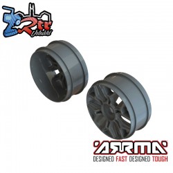1-8 Buggy Wheel 17mm Hex Gun Metal (2)