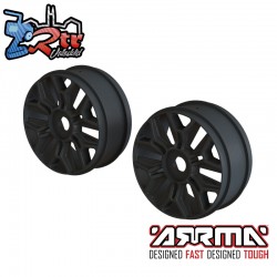 1-8 Front-Rear Buggy 3.3 Wheel  17mm Hex  Black (2)