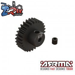 28T 0.8Mod 1-8" Bore CNC Steel Pinion Gear