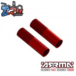 Aluminum Shock Body  24x83mm (Red) (2)