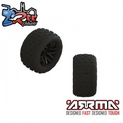 dBoots 'FORTRESS' Tire Set Glued (Black) (2 Pairs)