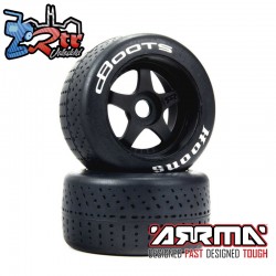 dBoots Hoons 53-100 2.9 Tire Set Silver 5-Spoke (2)