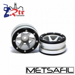 Llantas 1.9 beadlock Metsafil PT-Slingshot Negro/Negro (2 Unidades)