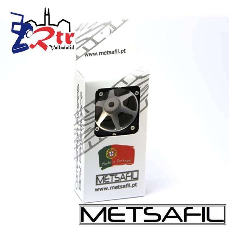 Llantas 1.9 aluminio Crawler beadlock Metsafil Plata/Negro (2 Unidades)
