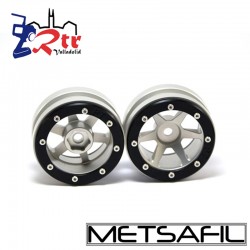 Llantas 1.9 beadlock Metsafil PT-Slingshot Negro/Negro (2 Unidades)