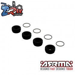 Front Hub Nut Includes O-Rings  Aluminum  Black (4)