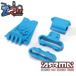 Lower Skid And Bumper Mount Set  Blue