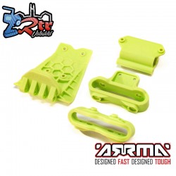 Lower Skid And Bumper Mount Set  Fluorescent Yellow