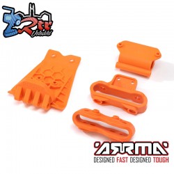 Lower Skid And Bumper Mount Set  Orange