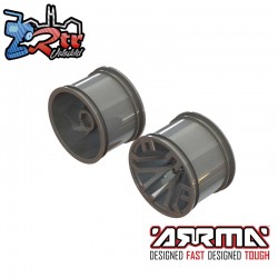 MT 2.8" Wheel 14mm Hex Gun Metal (2)