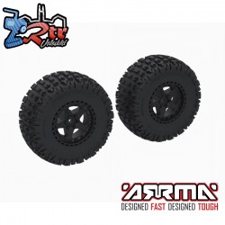 DBOOTS 'FORTRESS SC' Tire Set Glued  Black (2)