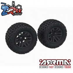 dBoots 'FORTRESS MT' Tire Set Glued  Black (2)