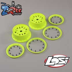 1-5 Front-Rear Wheel And Beadlock Set  24mm Hex  Yellow...