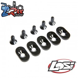 Engine Mount Insert and Screws 18T  Black (5): 5ive-T 2.0...