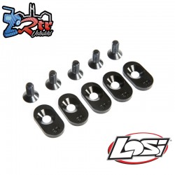 Engine Mount Insert and Screws 20T  Black (5): 5ive-T 2.0...