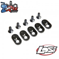 Engine Mount Insert and Screws 21T  Black (5): 5ive-T 2.0...