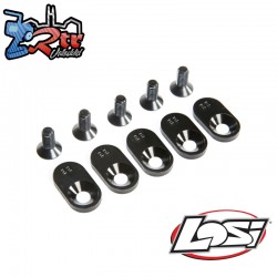 Engine Mount Insert and Screws 22T  Black (5): 5ive-T 2.0...