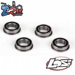 8x14x4 Flanged Rubber Seal Ball Bearing (4): 8X  8XE
