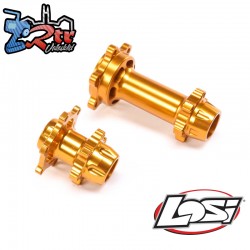 Aluminum Hub Set  Machined  Gold: Promoto-MX