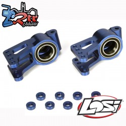 Alum rear hub set (2)  blue: 5t