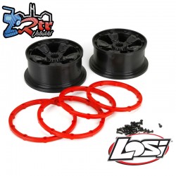 1-5 Front-Rear 4.75 Pre-Mounted Tires  24mm Hex  Black...