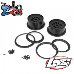 1-5 Wheel and Beadlock Set 4.75  24mm Hex  Black (2): 5IVE-T