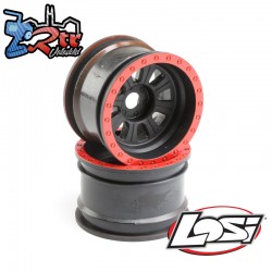 1-6 Front-Rear 3.6 Wheels  20mm Hex  Black (2): Super...