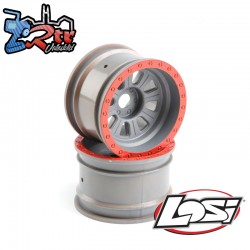 1-6 Front-Rear 3.6 Wheels  20mm Hex  Silver (2): Super...