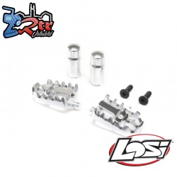 Aluminum Foot Pegs  Silver: Promoto-MX